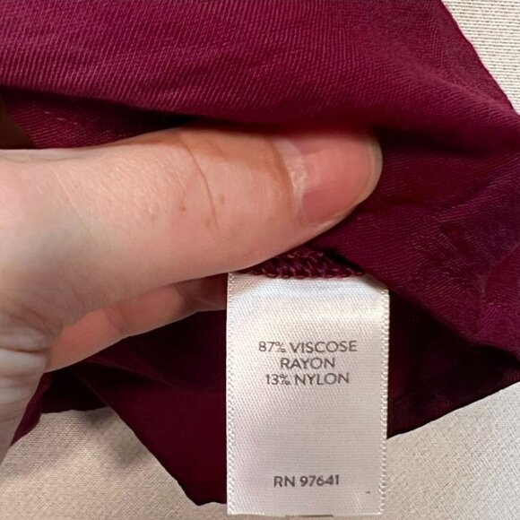 NWT J.Jill Womens A-Line Mini Babydoll Dress Small Cranberry Pintuck Casual - Picture 7 of 12